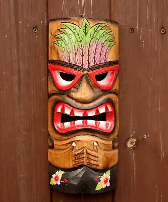 £11.85 • Buy Tiki Bar Wall Mask Decoration Wood 30cm Tiki Bar Decor Wall Hanging Accessories