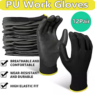 PU Coated Work Gloves Safety General Purpose Mechanic Hand Protection 48 Pair • $17.99