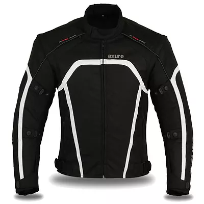 Motorbike Motorcycle Waterproof Racing Cordura Textile Jacket Black L-1 • $63.13