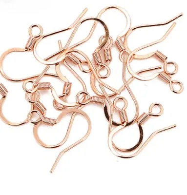 Stamped Gold Earring Findings Stamped Ear Fish Hook Wires 18mm X 19mm UK K32 • £2.19