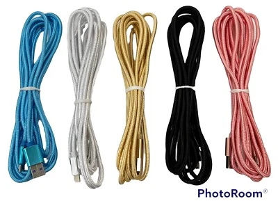 $9.45 • Buy USB/Type C Cable 10ft Long Android IPhone Charger Heavy Duty Fast Charging Cord
