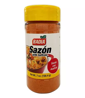 7 Oz Jar Badia Sazon With Saffron/con Azafran/Paella/Seasoning/YellowRice/Kosher • £9.64