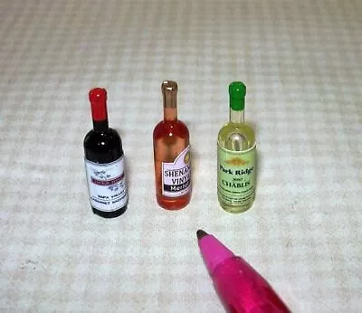 Miniature Wine Bottle Assortment #4 For DOLLHOUSE Miniatures 1:12 Scale • $8.98