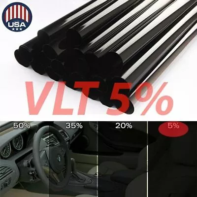 Uncut Window Tint Roll 5% VLT 118  In X 10 Feet Home Commercial Visor Auto Film • $8.63