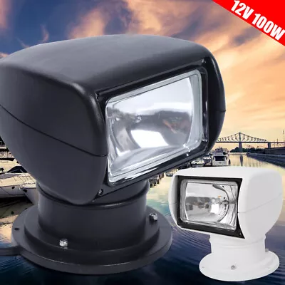 360° Marine Boat Spotlight Searchlight Truck Car Spot Light Remote Control 100W • $89