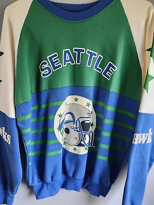 VTG 80’s Seattle Seahawks Crew Neck Sweater  • $37.65