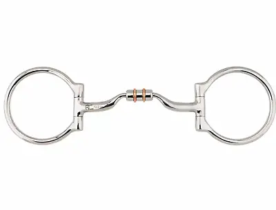 NY Tack Western D Ring Low Port Copper Roller Snaffle Horse Bit • $49.95