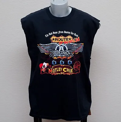 Aerosmith/Motley Crue Route Of All Evil '06 Sleeveless Tour Shirt Sz XL • $24.99