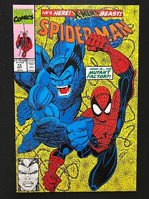 Spider-Man #15 W/ X-Men's Beast - Marvel Comics 1991 - VF • $7.99