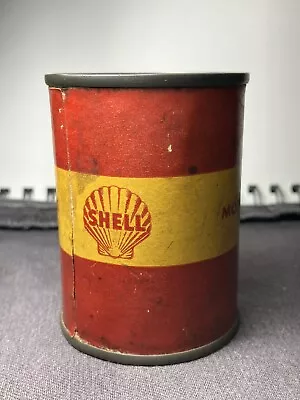 Vintage Shell Motor Oil Gasoline Paper 3 Inch Can Hard To Find 1940’s • $60