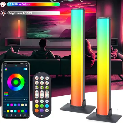 £15.59 • Buy 2X Smart RGB LED Light Bars Color Changing Music TV Backlight Game Ambient Lamp