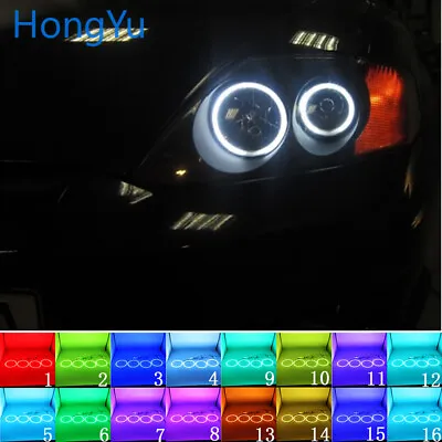 RGB Multi-Color LED Angel Eyes Halo Rings Kit For Hyundai Tiburon GK 2003-2006 • $33.99
