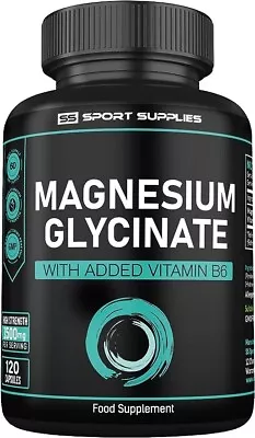 Magnesium Glycinate Supplements - 120 High Strength Capsules - 1500Mg Of Magnesi • £11.10