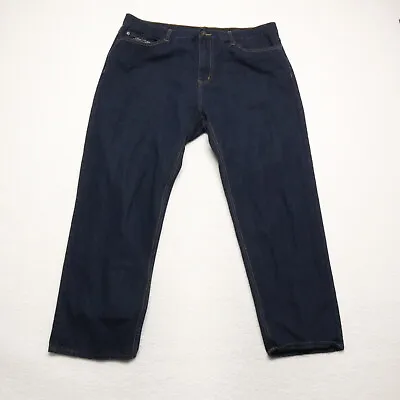 Ring Of Fire Men's Size 44x32 Blue Relaxed Fit Straight Leg Cotton Blend Jeans • $14.07