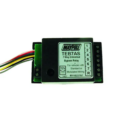 7 Way Universal Bypass Relay Electronic Towing Trailer Caravan 12V Volt 15A Amp • £21.65