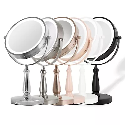 Zadro LED Lighted Makeup Mirrors With 8X/1X Magnifications & Swiveling Heads • $59.99