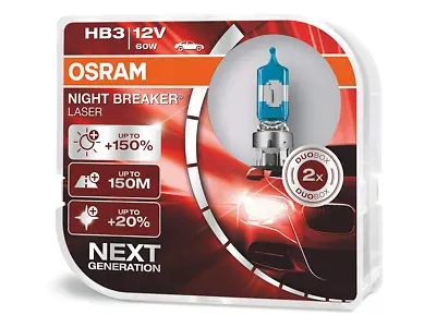 Osram HB3 9005 Night Breaker LASER Headlight Halogen Bulbs | 9005NL | Pack Of 2 • $27.99