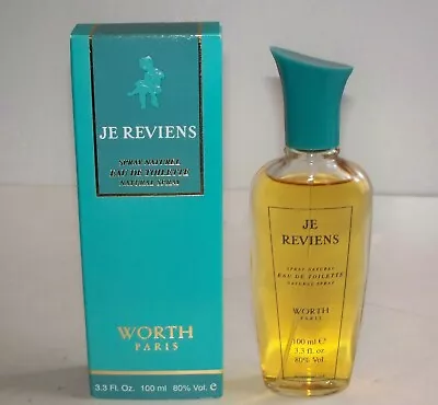 Vintage Je Reviens By Worth Eau De Toilette Natural Spray 100 Ml 3.3 Oz Women  • $45