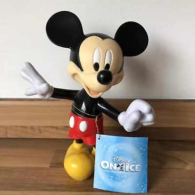 Rare Disney On Ice Mickey Mouse Figure With Tag - 8  Tall - Vintage • £14.99