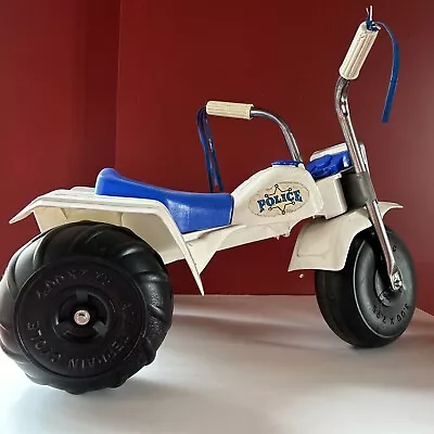 Vintage  ATV 3 Wheeler Ride On  Child Size Police  Edition Processed Plastic • $135