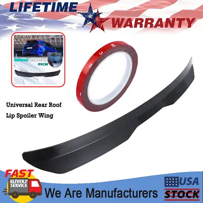 Universal Rear Roof Lip Spoiler Wing ABS Decoration Strips Matte Hatchback Gloss • $39.99