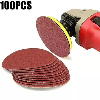 100pcs 6Inch 80 Grit Mixed Sander Sanding Discs Pads Hook & Loop Sandpaper Pads • $18.99