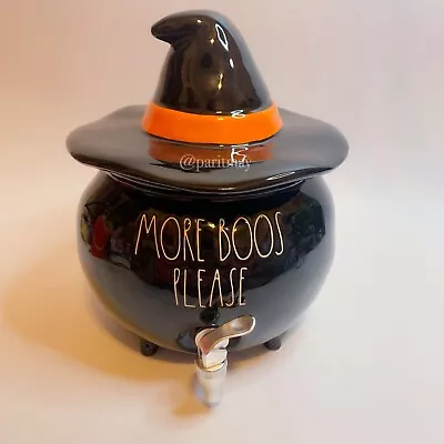 New Rae Dunn Halloween MORE BOOS PLEASE Cauldron Beverage Dispenser • $75