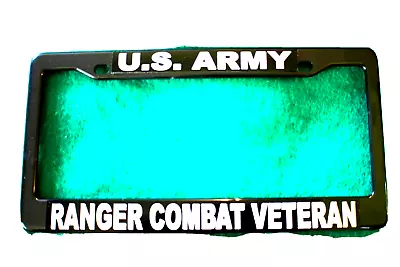 License Plate Frame-U.S.Army/RANGER COMBAT VETERAN-Polished ABS- #2909W • $9.95