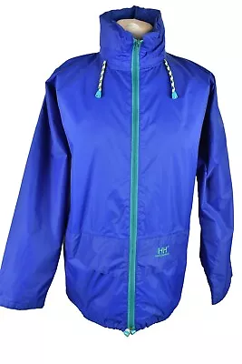 HELLY HANSEN Blue Windbreaker Jacket Size S Mens Full Zip Unisex Vintage • £65
