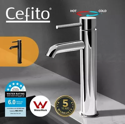 Cefito Bathroom Tap Basin Mixer Tap Sink Laundry Faucet Swivel DIY • $59.95