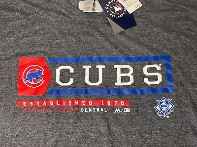 NWT Chicago Cubs T-Shirt Men's XL Heather Gray MLB Cubs Logo Short Sleeve • $12