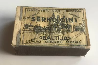 Russia Russian USSR Latvian  Baltic  Liepaja Factory Match Box 1945 SCARCE • $59