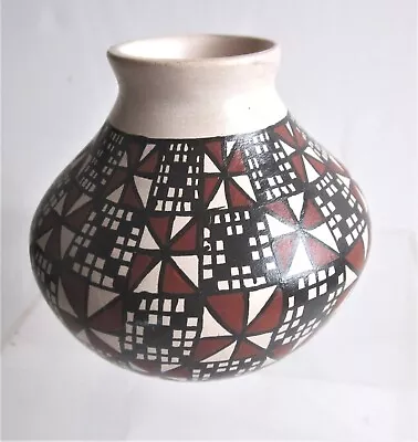 Jesus Rodriquez Signed Mata Ortiz Mexican Pottery Geometric Polychrome- 3  • $59.99