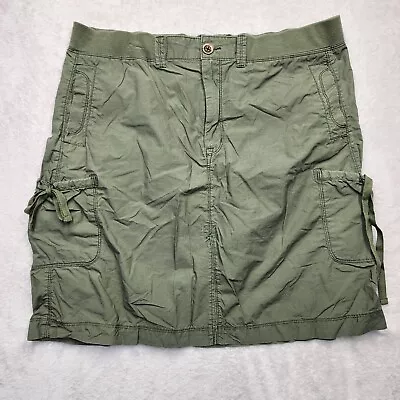 Eddie Bauer Skirt Women's Petite 16 Above Knee 6 Pocket Comfort Waist Casual • $11.95