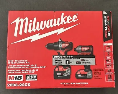 Milwaukee (2893-22CX) M18 Hammer Drill Driver & Impact Combo - BRAND NEW! • $227