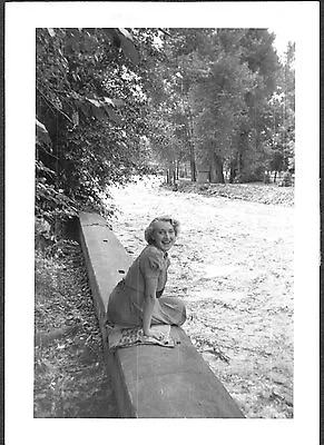 Vintage Photograph 1939 Pretty Girl Greenough Park Missoula Montana Old Photo • $6