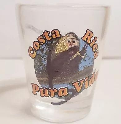 Costa Rica Pura Vida Shot Glass Souvenir Glass Spider Monkey Free Shipping • $9