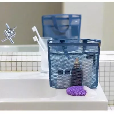 Quick Dry Mesh Shower Bag With Zipper Mesh Bag Portable Storage Bag  Bathroom • $8.92