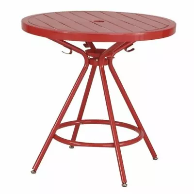 Safco CoGo 30  Steel Patio Bistro Table In Red • $56.75