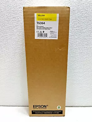 Epson Yellow Ink T6364 Genuine 9700 9890 9900 ** SHIPS OVERBOXED Date: Dec 2022 • $33.95