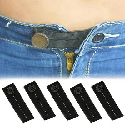 5/10PC Adjustable Elastic Trouser Waist Extender Maternity Pant Waistband Button • $8.09