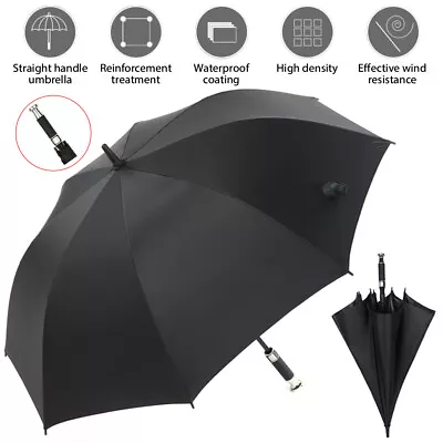 🔥Premium Quality Umbrella  Large Windproof Umbrella Deluxe Strong-Black • £8.49