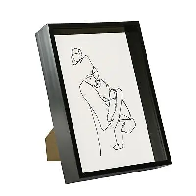 Deep Box Photo Frame 3D Shadow Picture Standing Hanging A4 (8 X 12 ) Black • £12