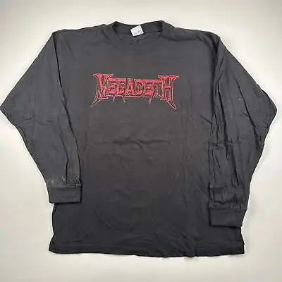 Vintage 90s Megadeth Long Sleeve Shirt XL The World Needs A Hero • $150