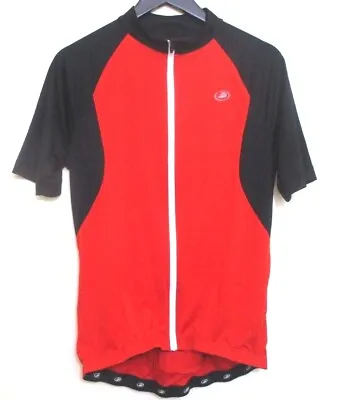 Perfomance Elite Men Cycling Bike Jersey Sz L Full Zip Red & Black   • $11.99
