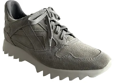 $57.22 • Buy New Zara Grey Suede Chunky Retro LowTop Platform Trainers Sneakers 38 US7.5 UK5