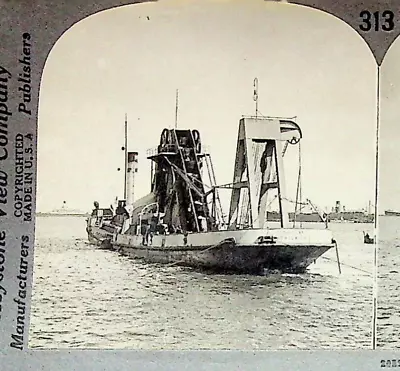 Great Dredge Harbor Montevideo Uruguay Photograph Keystone Stereoview Card • $14.95