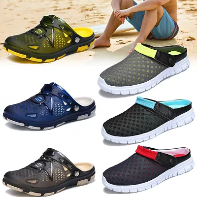 Mens Summer Water Shoes Clogs Garden Sandals Beach Swim Barefoot Slip On Flat • £10.99