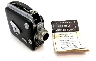 Vintage Kodak Cine Magazine Eight-90 8mm Movie Camera With 1.9 13mm Lens  • $59.99
