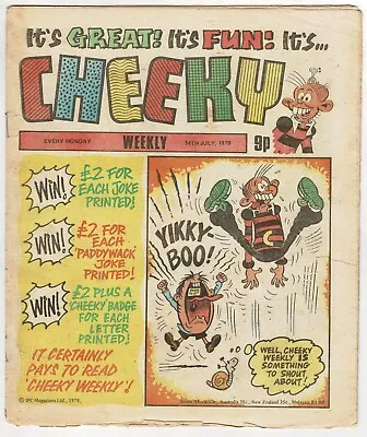 Cheeky Weekly Comic 14th July 1979 - Combined P&P • £1.25